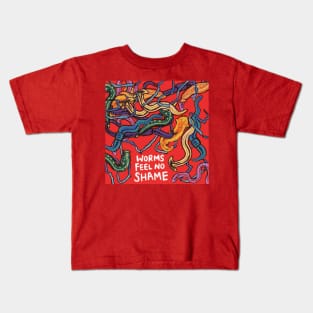worms feel no shame Kids T-Shirt